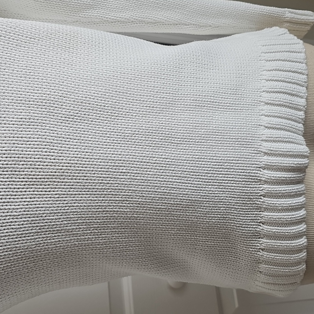 Lilly Pulitzer Bainbridge Shawl Collar  White Sweater with Gold Accents. XXS - Picture 8 of 8